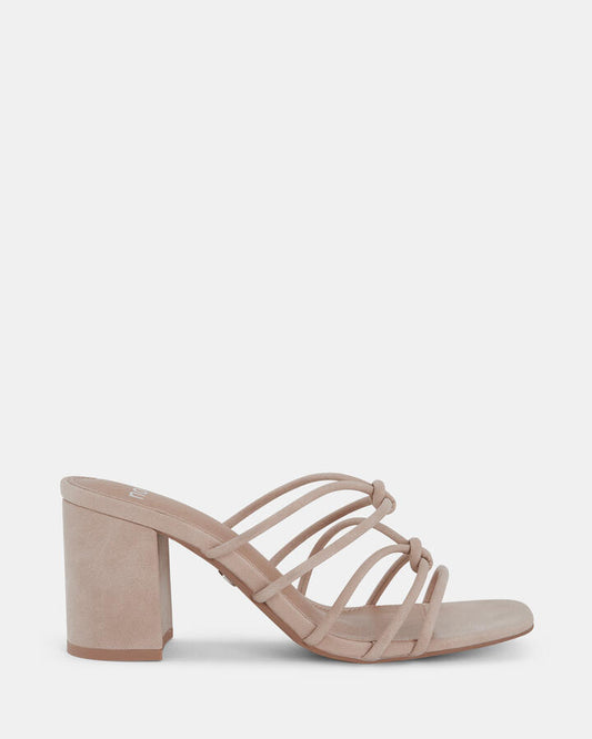 Image of Sandals. Product name - Modena Women's Strappy High Heel NUDE Novo Sandals in Nude colour by brand - NOVO