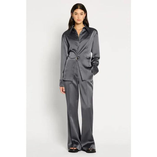 Image of a model wearing Pants. Productname: Prism Pant in ASH colour by brand - sass and bide