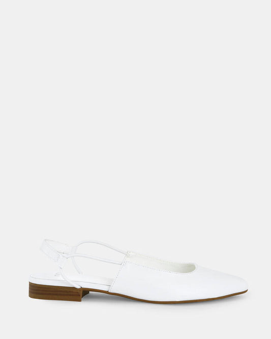 Image of Flats. Product name - Crotone Women's Casual Flat Closed WHITE Novo Casual in White colour by brand - NOVO