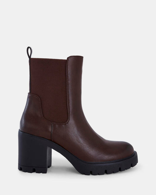 Image of Boots. Product name - Katey Women's Boot Low-Mid Heel TAN Novo Boots in Tan colour by brand - NOVO