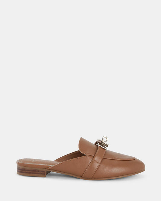 Image of Flats. Product name - Cerignola Women's Casual Flat Closed CARAMEL Novo Casual in Caramel colour by brand - NOVO