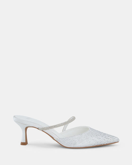 Image of Heels. Product name - Padua Women's Evening Shoes WHITE Novo Evening in White colour by brand - NOVO