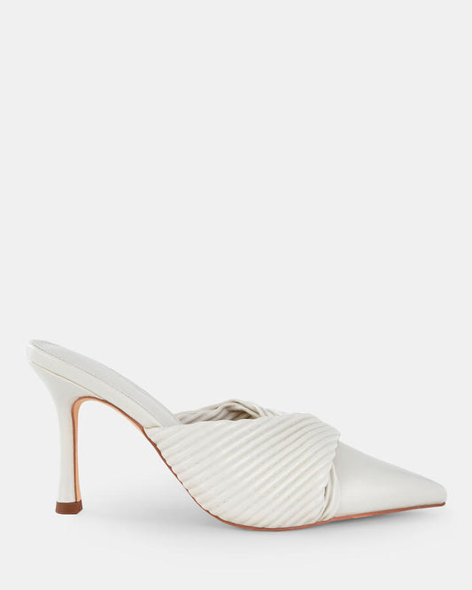 Image of Sandals. Product name - Power Mt Women's Strappy High Heel CREAM Novo Sandals in Cream colour by brand - NOVO