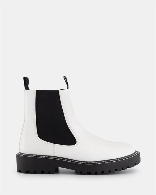 Image of Boots. Product name - Delish Women's Boot Flat WHITE Novo Boots in White colour by brand - NOVO