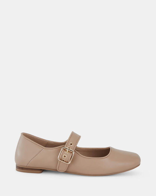 Image of Flats. Product name - Cesena Women's Casual Flat Closed NUDE Novo Casual in Nude colour by brand - NOVO