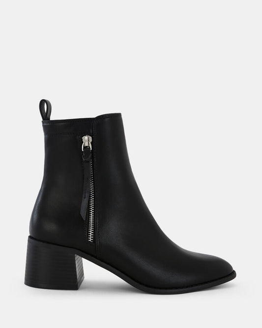 Image of Boots. Product name - Danny Women's Boot Low-Mid Heel BLACK Novo Boots in Black colour by brand - NOVO