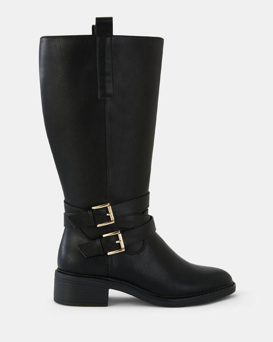 Image of Boots. Product name - Joany Women's Boot Low-Mid Heel BLACK Novo Boots in Black colour by brand - NOVO