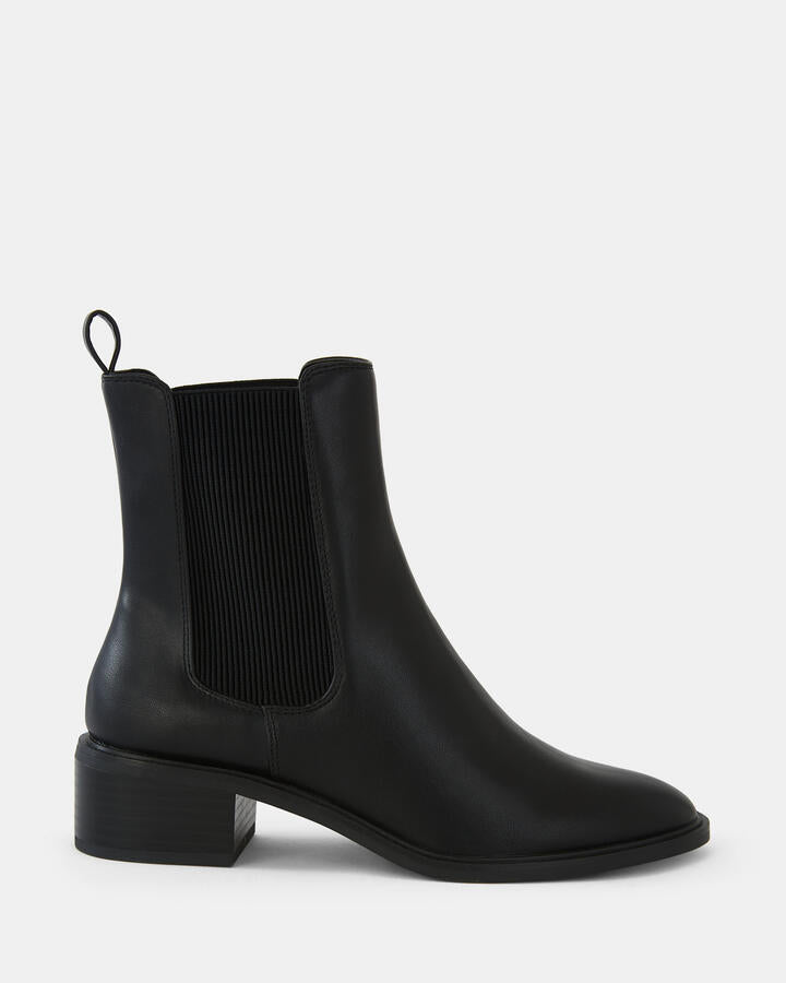 Image of Boots. Product name - Designation Women's Boot Low-Mid Heel BLACK Novo Boots in Black colour by brand - NOVO