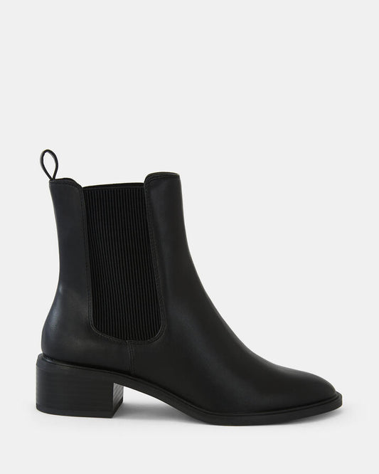 Image of Boots. Product name - Designation Women's Boot Low-Mid Heel BLACK Novo Boots in Black colour by brand - NOVO