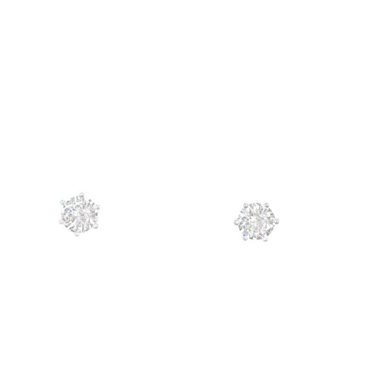 Image of Earrings. Productname: 8mm Stud Earrings with Cubic Zirconia in Sterling Silver in Silver colour by brand - Bevilles