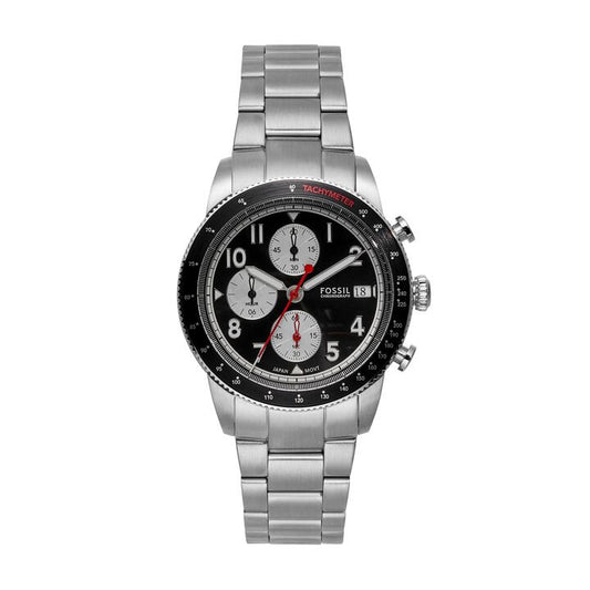 Image of Watches. Productname: Fossil Sport Tourer Chronograph Stainless Steel Watch FS6045 in Watch colour by brand - Fossil