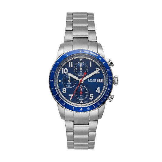Image of Watches. Productname: Fossil Sport Tourer Chronograph Stainless Steel Watch FS6047 in Watch colour by brand - Fossil