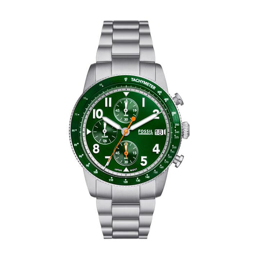 Image of Watches. Productname: Fossil Sport Tourer Chronograph Stainless Steel Watch FS6048 in Watch colour by brand - Fossil