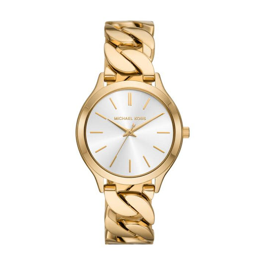 Image of Watches. Productname: Michael Kors Runway Three-Hand Gold-Tone Stainless Steel Watch MK7472 in Watch colour by brand - Michael Kors