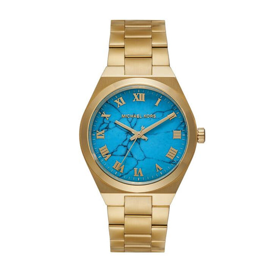 Image of Watches. Productname: Michael Kors Lennox Three-Hand Gold-Tone Stainless Steel Watch MK7460 in Watch colour by brand - Michael Kors