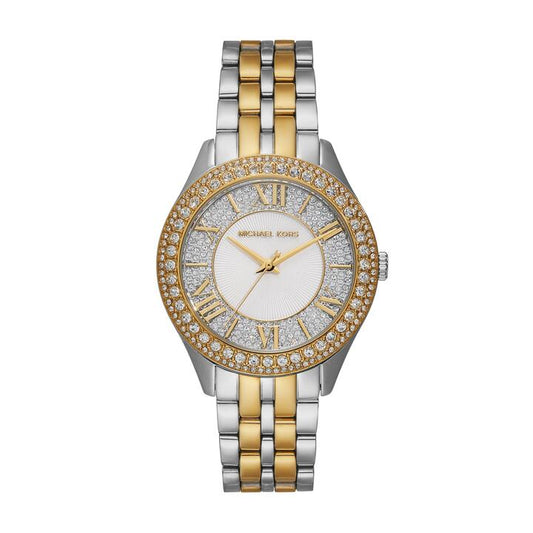 Image of Watches. Productname: Michael Kors Harlowe Three-Hand Two-Tone Stainless Steel Watch MK4811 in Watch colour by brand - Michael Kors