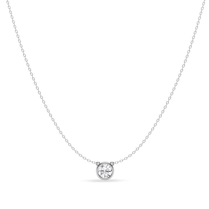 Image of Charms. Product name - Mirage Slider Necklace with 1.00ct of Laboratory-Grown Diamonds in Sterling Silver and Platinum in colour by brand - Bevilles