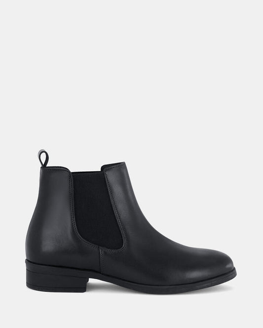 Image of Boots. Product name - Declan Women's Boot Flat BLACK Novo Boots in Black colour by brand - NOVO