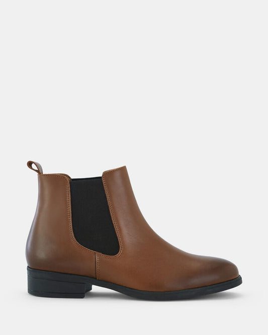 Image of Boots. Product name - Declan Women's Boot Flat TAN Novo Boots in Tan colour by brand - NOVO