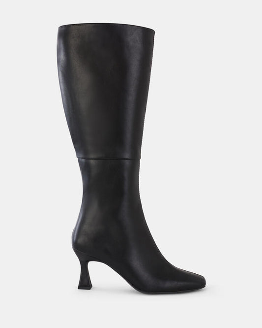 Image of Boots. Product name - Octavia Wide Women's Boot Low-Mid Heel BLACK Novo Boots in Black colour by brand - NOVO