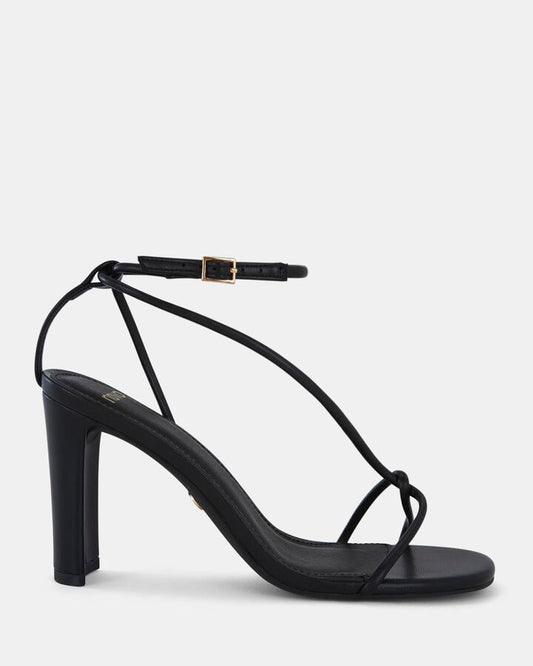 Image of Sandals. Product name - Macerata Women's Strappy High Heel BLACK Novo Sandals in Black colour by brand - NOVO