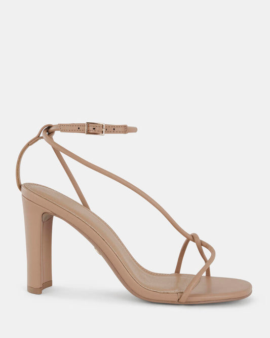 Image of Sandals. Product name - Macerata Women's Strappy High Heel Sand Novo Sandals in Sand colour by brand - NOVO