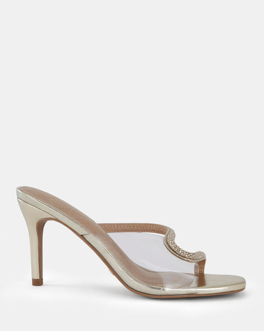 Image of Heels. Product name - Porsha Women's Evening Shoes GOLD Novo Evening in Gold colour by brand - NOVO
