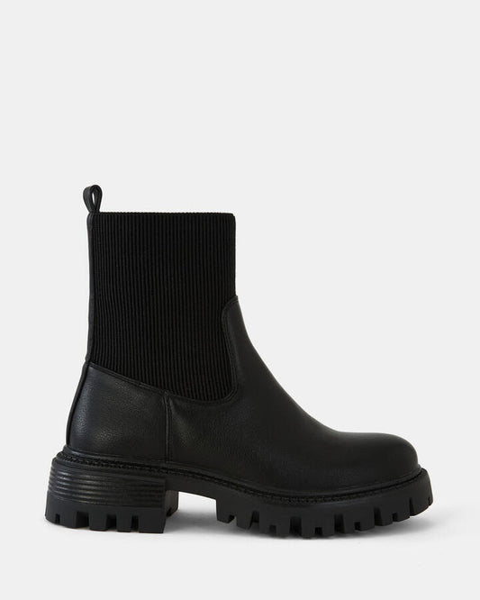 Image of Boots. Product name - Dignano Women's Boot Low-Mid Heel BLACK Novo Boots in Black colour by brand - NOVO