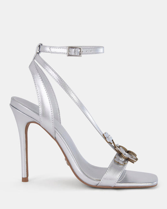 Image of Sandals. Product name - Zathena Women's Fast Fashion SILVER Novo Sandals in Silver colour by brand - NOVO
