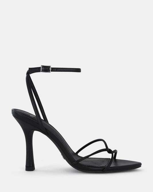 Image of Sandals. Product name - Madesimo Women's Strappy High Heel BLACK Novo Sandals in Black colour by brand - NOVO