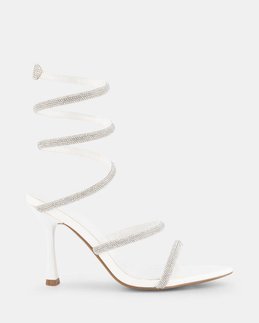 Image of Heels. Product name - Prowl Women's Evening Shoes WHITE Novo Evening in White colour by brand - NOVO