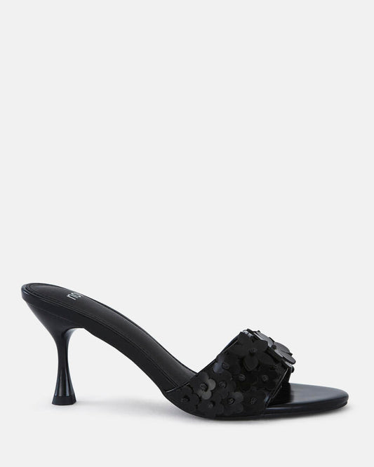Image of Sandals. Product name - Yearning Women's Fast Fashion BLACK Novo Sandals in Black colour by brand - NOVO