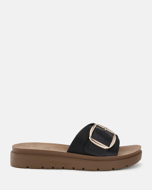 Image of Sandals. Product name - Stori Women's Thongs BLACK Novo Thongs in Black colour by brand - NOVO