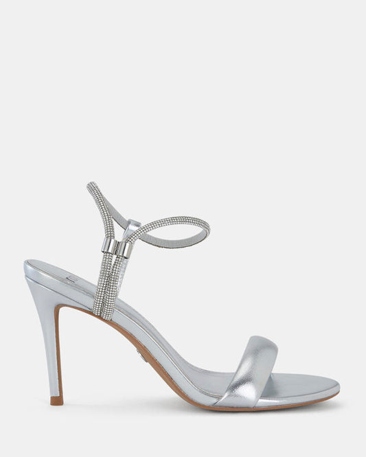 Image of Heels. Product name - Pearse Women's Evening Shoes SILVER Novo Evening in Silver colour by brand - NOVO