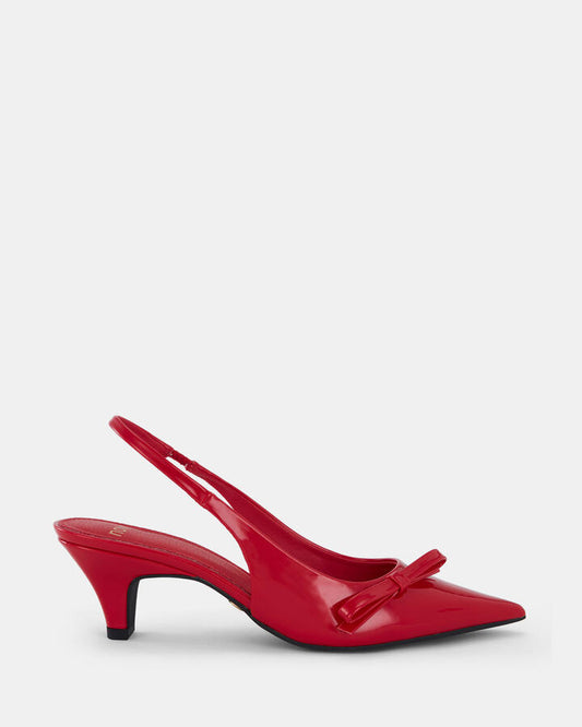 Image of Shoes. Product name - Ingarie Women's Court Low Heel Red Patent Novo Court in Red Patent colour by brand - NOVO