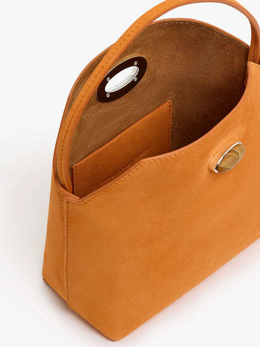 CHRISTOPHER ESBER Turnlock Suede Mini Bag (Orange)