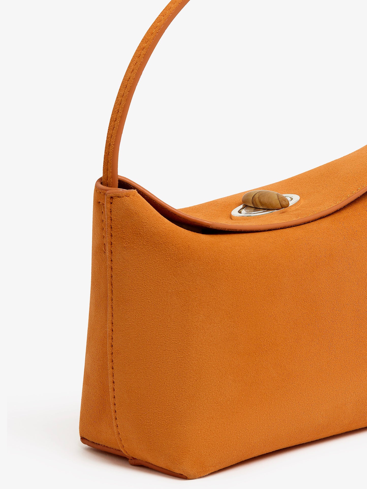 CHRISTOPHER ESBER Turnlock Suede Mini Bag (Orange)