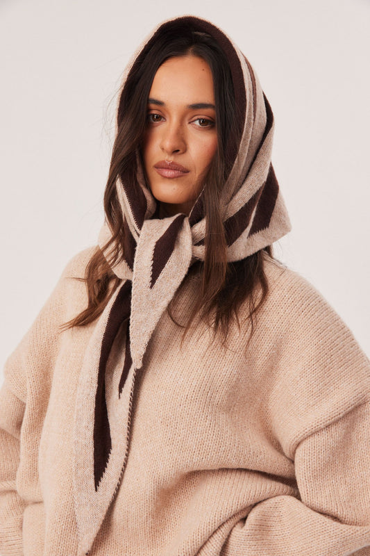 SNDYS ZURI SCARF (Choc Stripe)