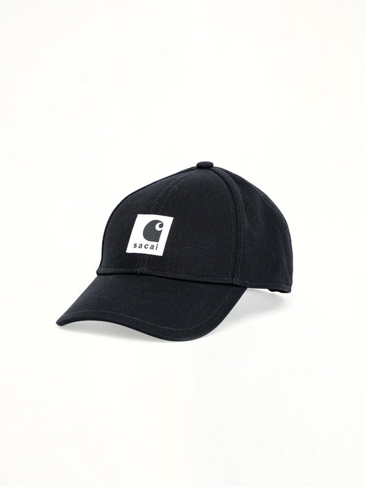 Image of Hats. Product name - Carhartt WIP Duck Cap in Black colour by brand - SACAI