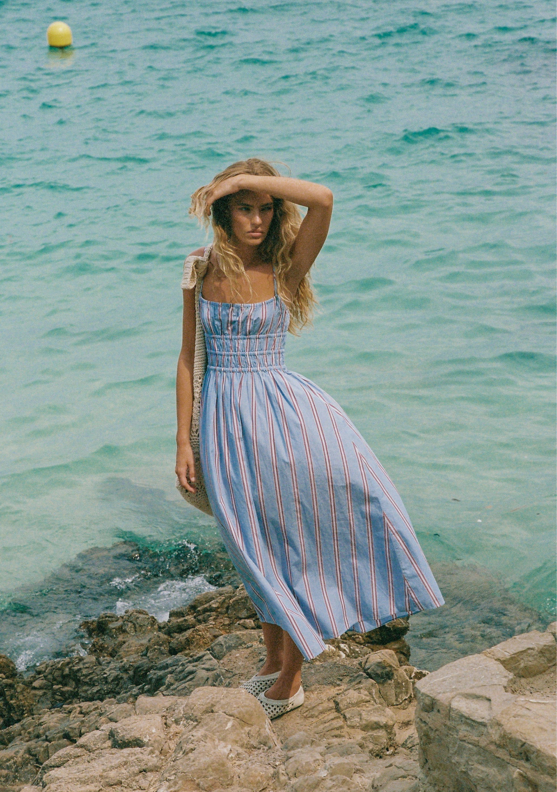 Image of Dresses. Productname: Auguste The Label Shivani Midi Dress in Blue colour by brand - Auguste The Label