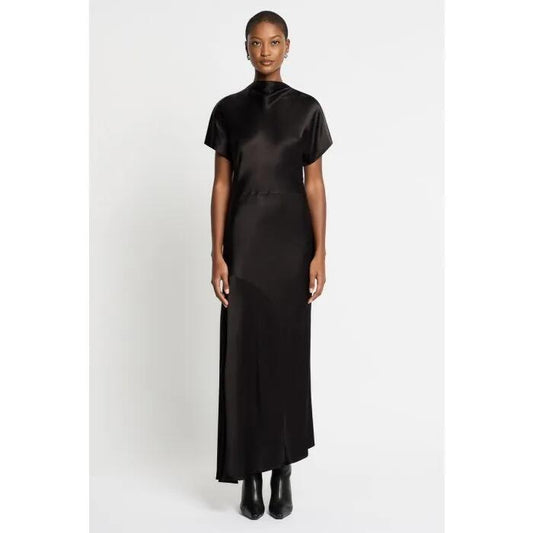 Image of a model wearing Dress. Productname: Regal Promise Dress in Black colour by brand - sass and bide