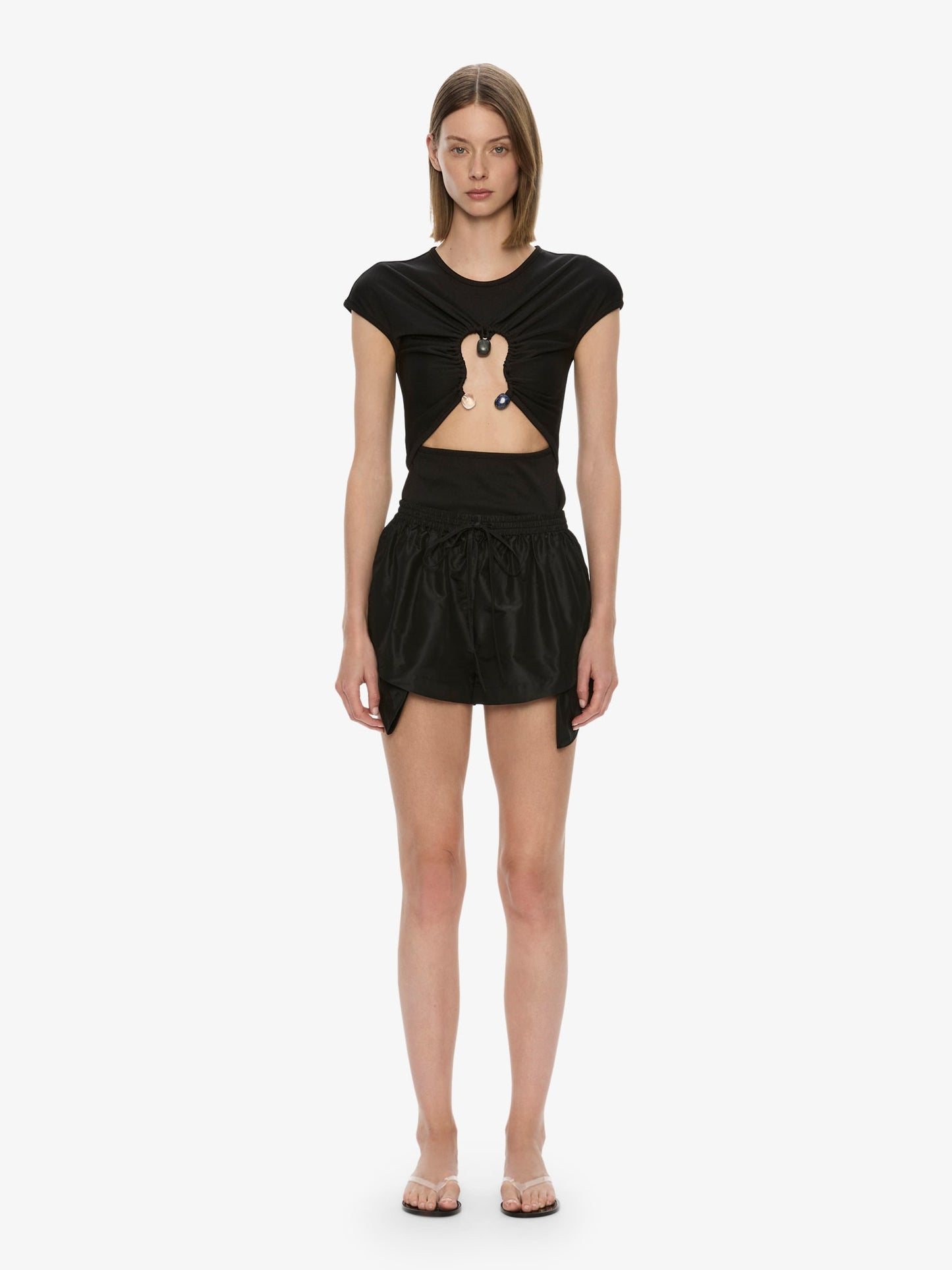 CHRISTOPHER ESBER Hiero Crystal Capped Tee (Black)