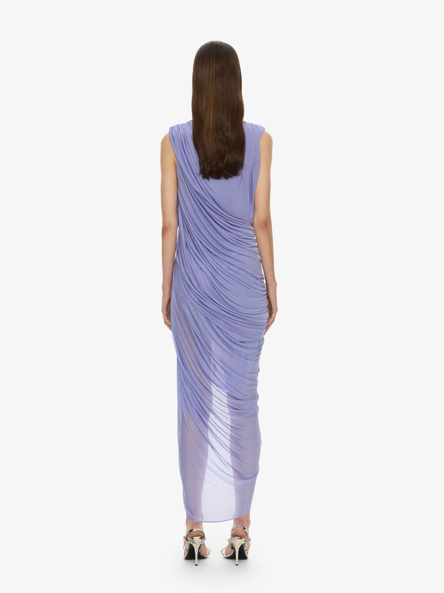 CHRISTOPHER ESBER Ripple Crystal Plunge Dress (Purple)