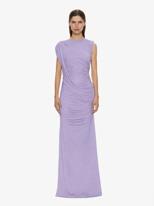 Image of Dresses. Product name - Verve Twisted Tank Dress in Lilac colour by brand - CHRISTOPHER ESBER
