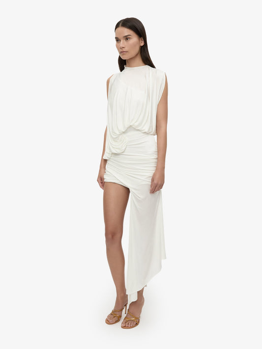 CHRISTOPHER ESBER Cumulus Tucked Mini Dress (White)