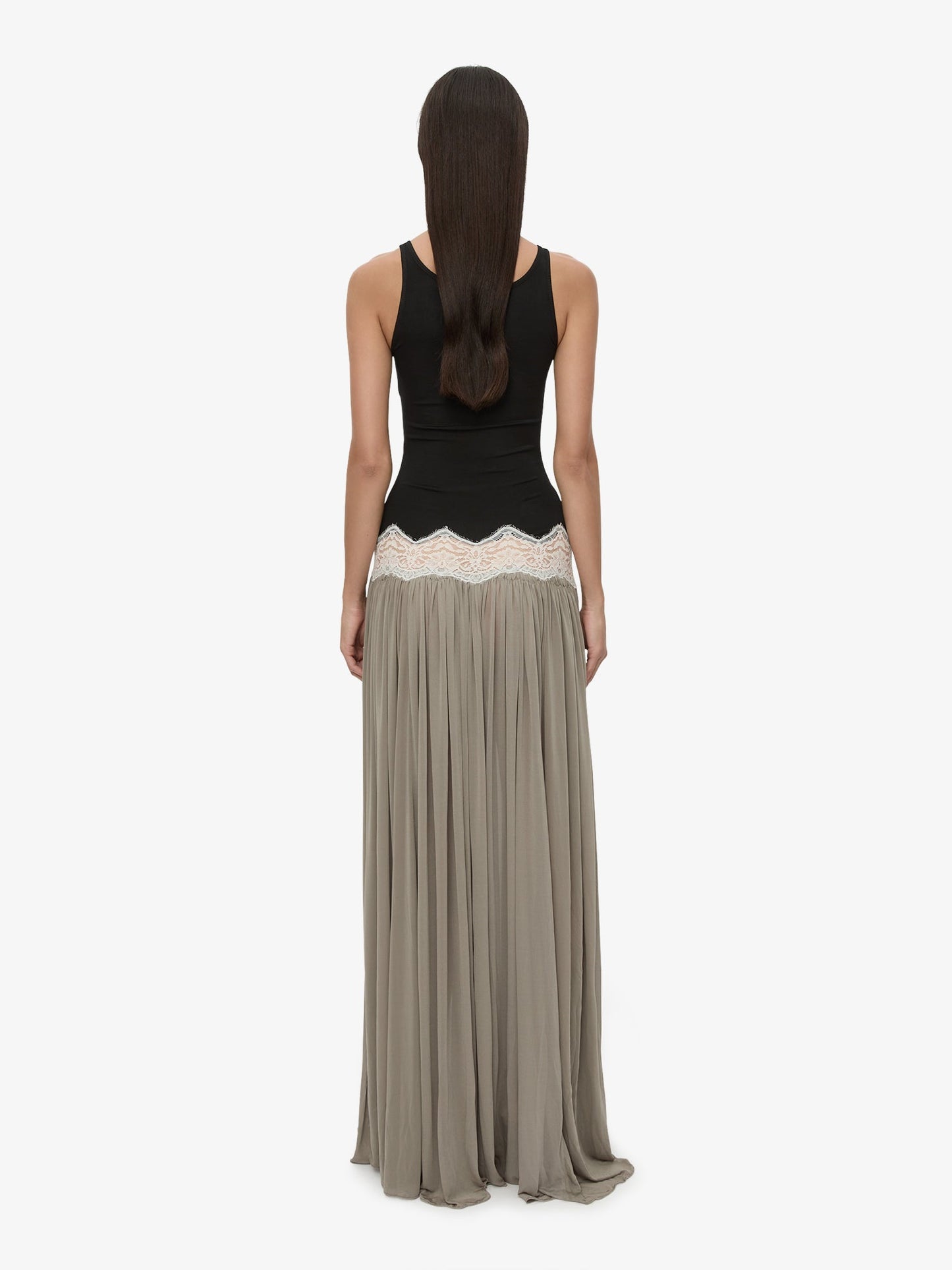 CHRISTOPHER ESBER Open Twist Verner Lace Tank Dress (Slate)