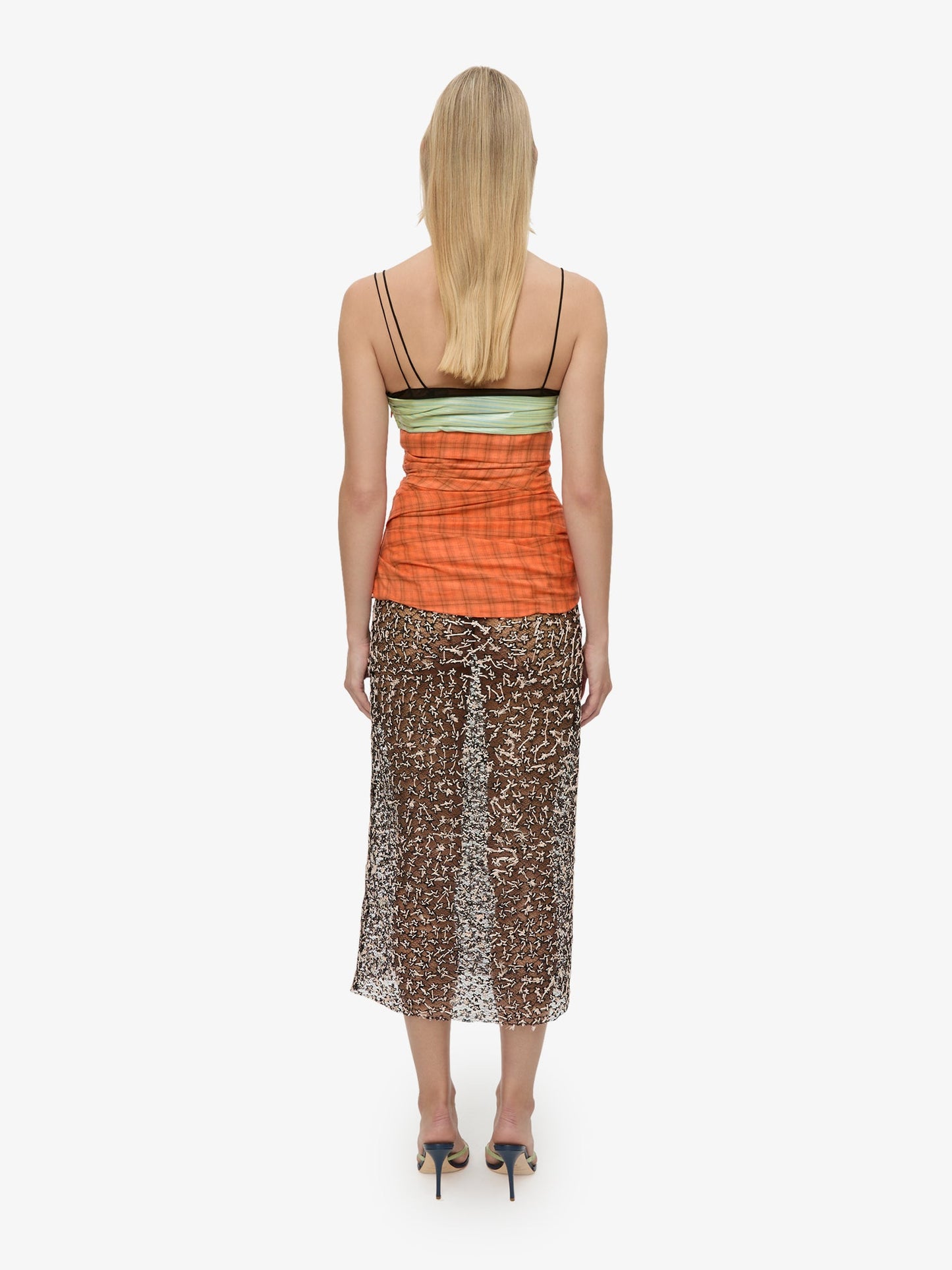 CHRISTOPHER ESBER Spliced Bustier Fragment Lace Dress (Multi)