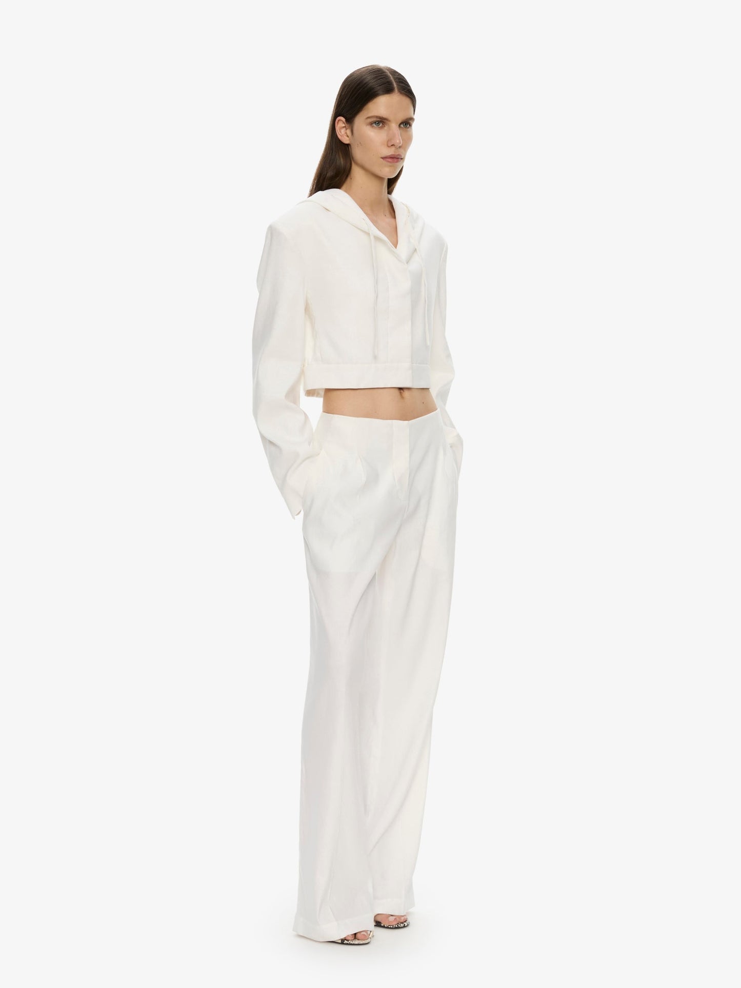 CHRISTOPHER ESBER Noa Linen Hoodie (White)