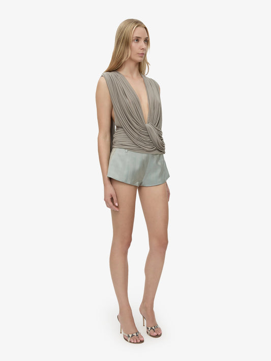 CHRISTOPHER ESBER Ripple Drape Top (Slate)
