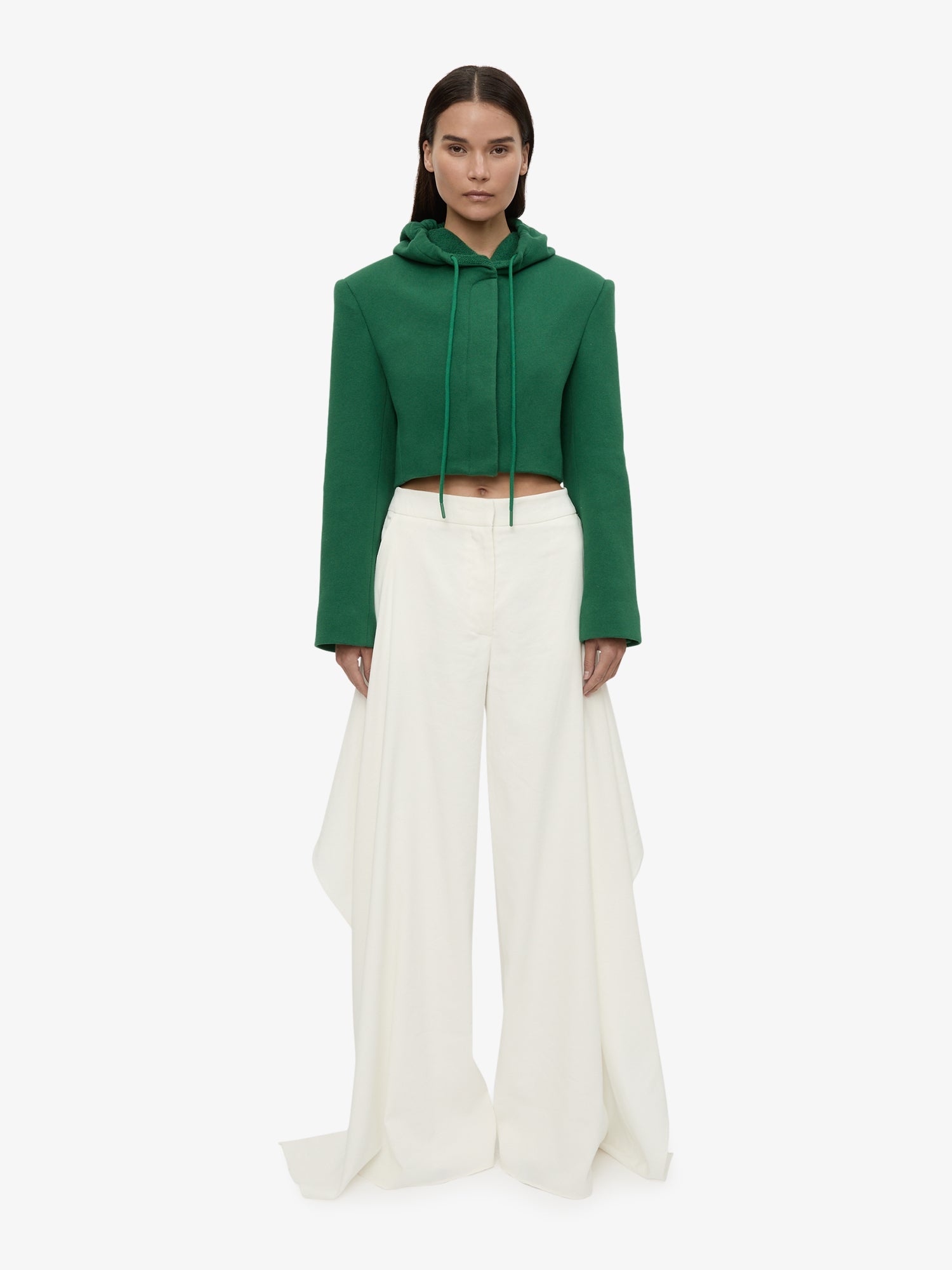 Image of a model wearing Pants. Productname: CHRISTOPHER ESBER Release Linen Trouser in White colour by brand - CHRISTOPHER ESBER